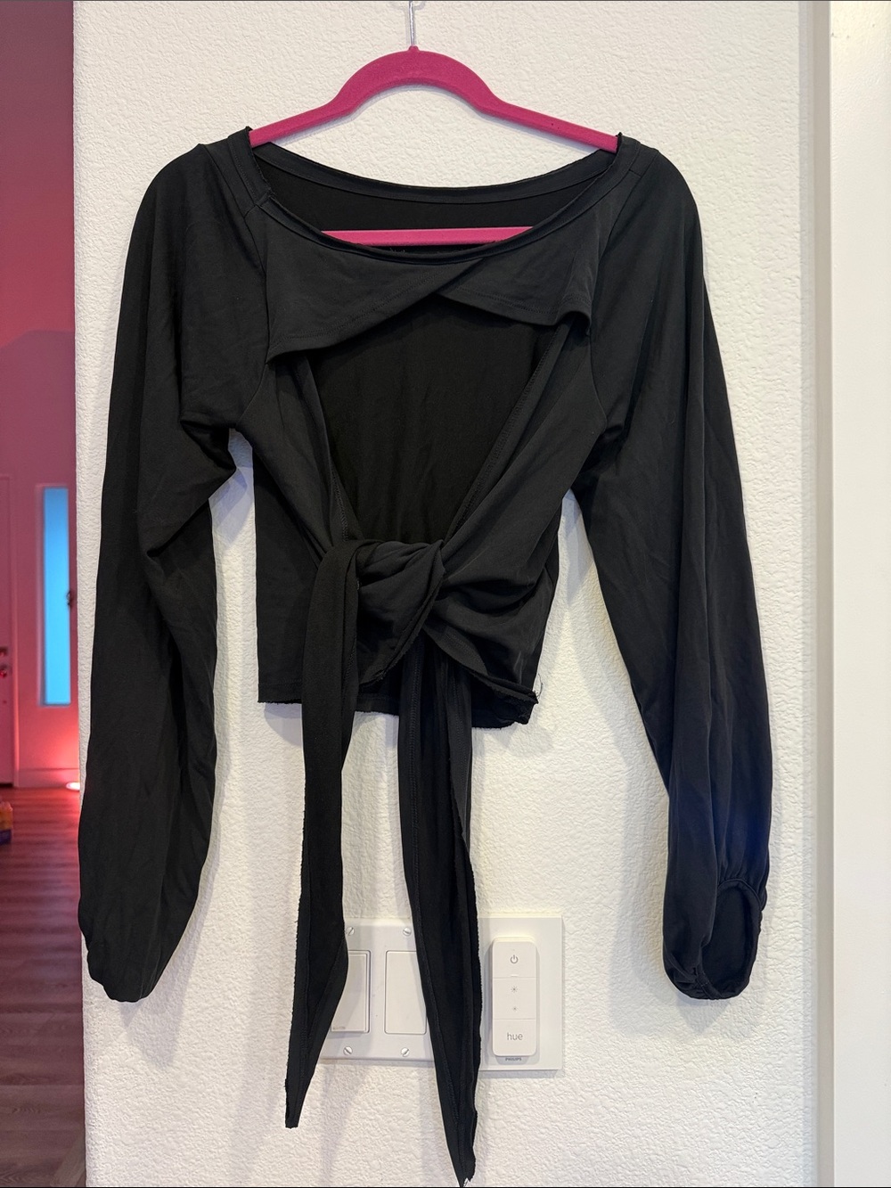 We The Free Black Asymmetrical Draped Tunic Top - Picture 4 of 4